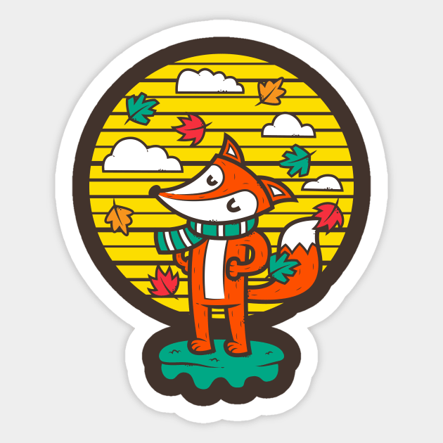 Mr. Fox Sticker by krisren28